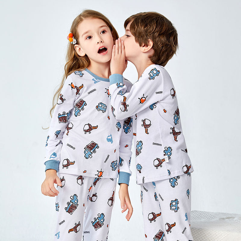 Ensemble de sous-vêtements pour enfants, ensemble de sous-vêtements en coton pour garçons et filles, pyjama