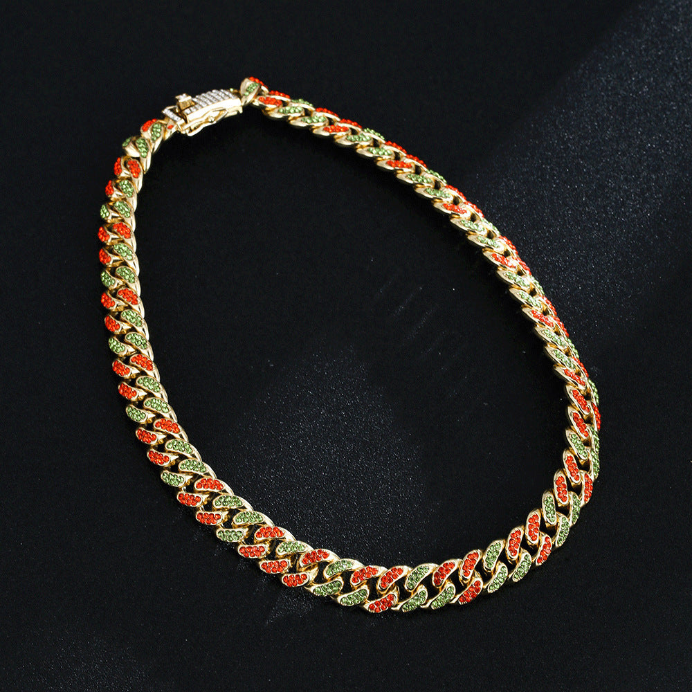 Full Diamond Inlaid Full Diamond Necklace Hipster