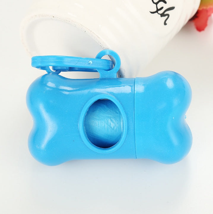 Distributeur de sacs poubelles en forme d'os pour animaux de compagnie