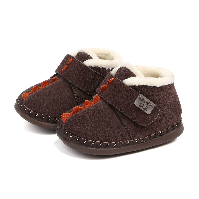 Chaussures rembourrées en coton pour enfants, pantoufles d'hiver pour garçons et filles, raquettes de neige en polaire
