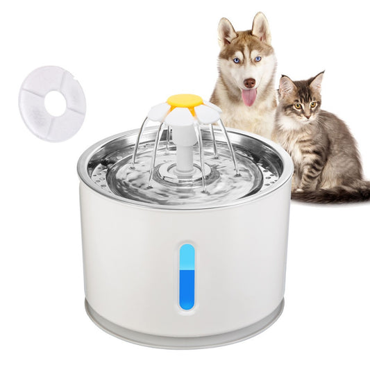 Fontaine d'eau automatique pour chat avec lumière LED