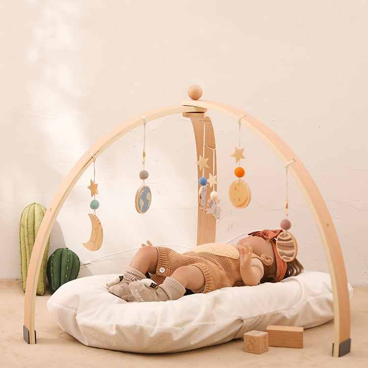 Jouet de berceau de bébé nouveau-né d'équipement de forme physique en bois de support de Triangle