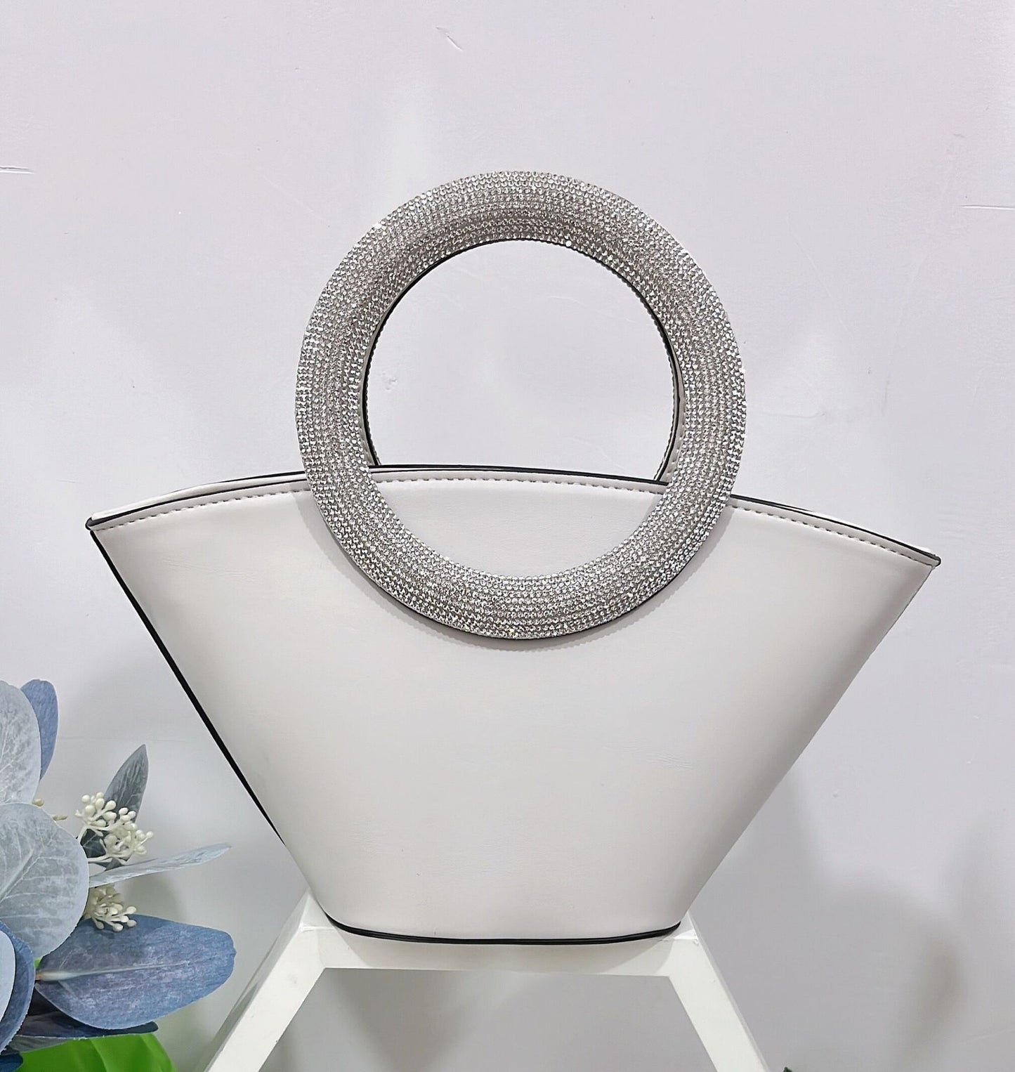 Paquete de cesta portátil con mango redondo de diamante