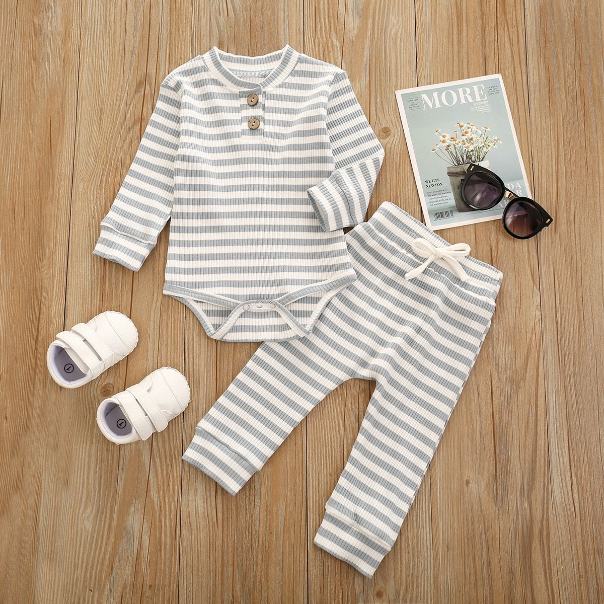 Ensemble de vêtements bébé garçon collants en coton fille nouveau-né