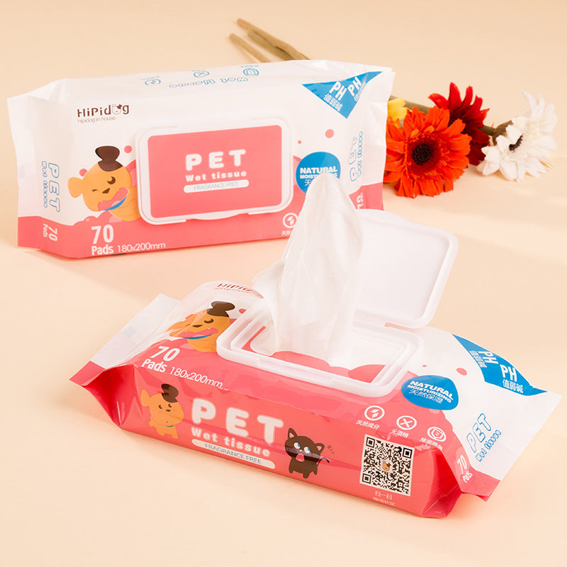 Lingettes humides pour animaux