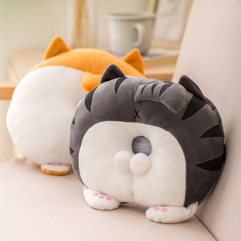Couverture de tissu de voiture de pompage de tissu en peluche de voiture créative Corgi Ass