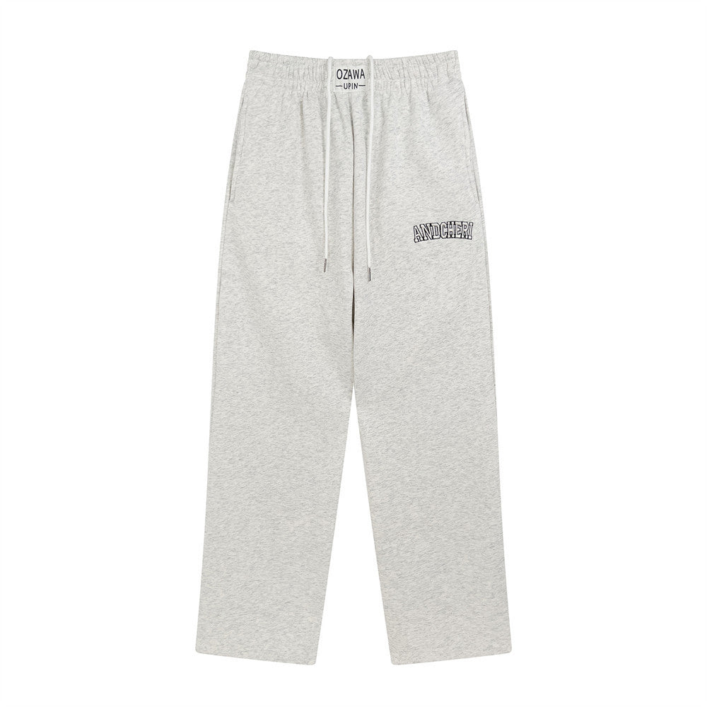 Fleece-lined Casual Fashion Men's Straight Long Pants