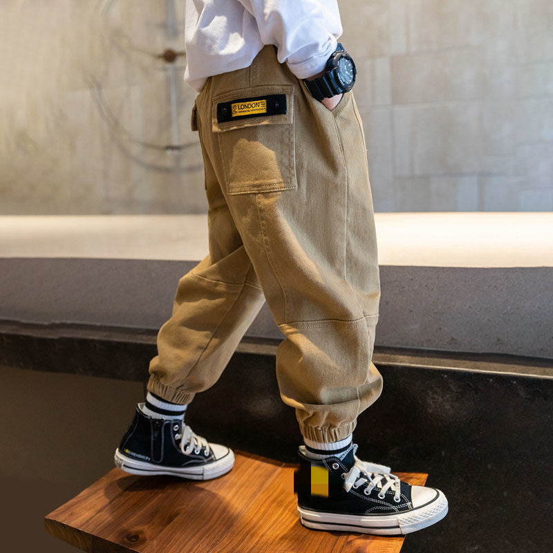 Salopette-pantalon pour garçons, chaussures pour enfants moyens et plus âgés