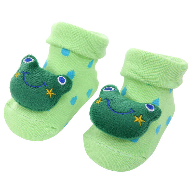 Chaussettes antidérapantes tridimensionnelles pour bébé, dessin animé, pour nouveau-né, poupée, vente en gros