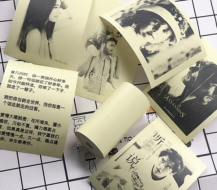 Mini impresora térmica inalámbrica Bliuetooth, impresora de etiquetas adhesivas de papel