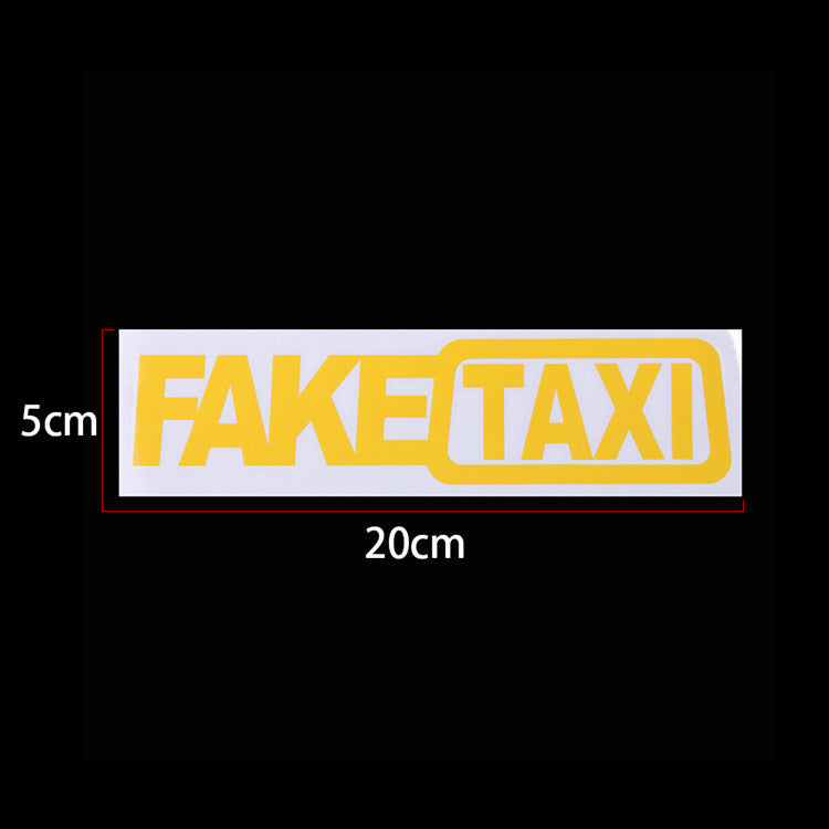 Autocollant drôle de voiture de signe de dérive de faux taxi