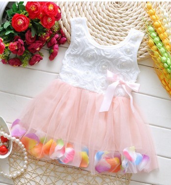 Vêtements d'été pour enfants fille, nouveau pétale, robe coréenne, robe de bébé