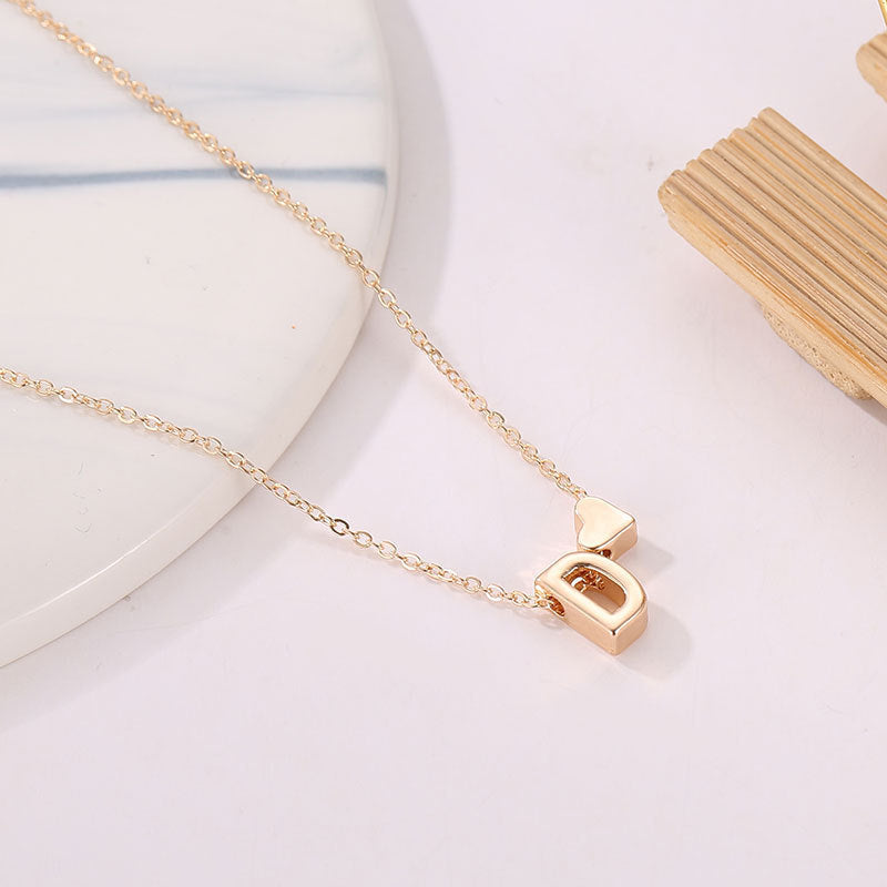 European And American Fashion Love 26 English Letter Simplicity Necklace