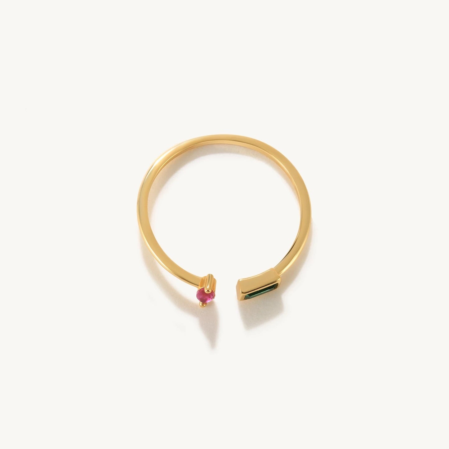 Bague Zircon Colorée Design Simplicité Créative