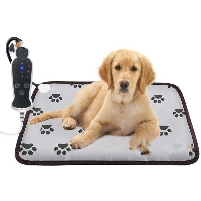 Coussin chauffant pour animaux de compagnie pour chien chat tapis chauffant intérieur électrique étanche chien coussin chauffant avec cordon résistant à la mastication hiver couverture pour animaux de compagnie plus chaud