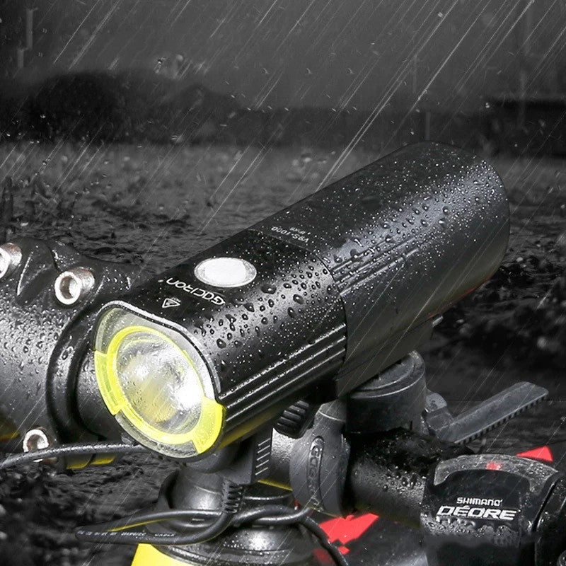 Phare de vélo étanche, banque d'alimentation de 1600 lumens