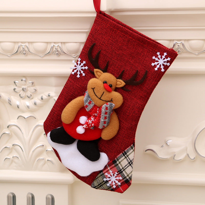 Sac cadeau de Noël chaussettes suspendues de Noël