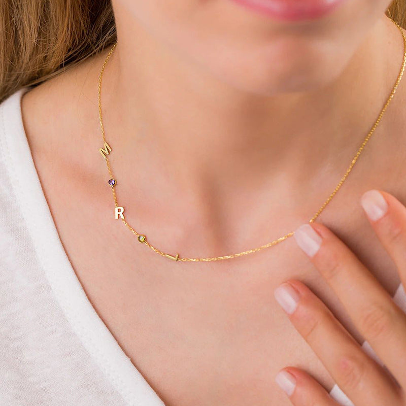 Stainless Steel 26 Alphabet Name Necklace