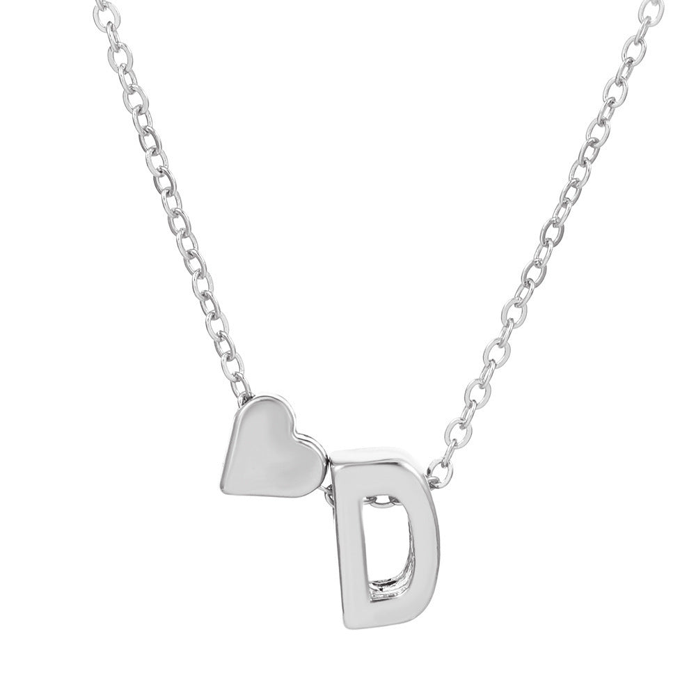 European And American Fashion Love 26 English Letter Simplicity Necklace