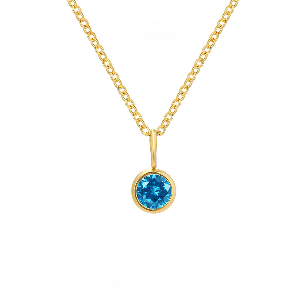 Collier de pierre de naissance d'élément de personnalité de mode