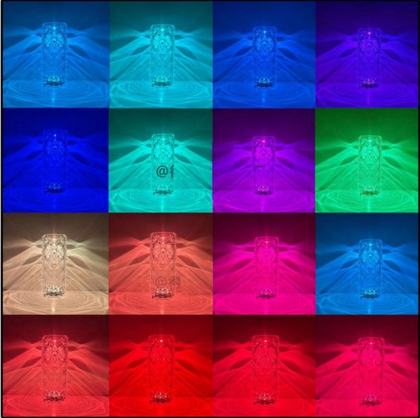 Lámparas de mesa LED románticas con diamantes rosas para dormitorio, sala de estar, fiesta, cena, decoración, luces creativas