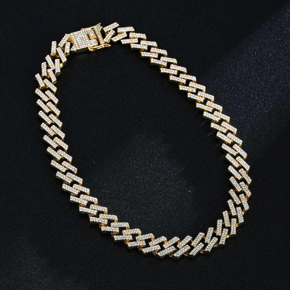 Full Diamond Inlaid Full Diamond Necklace Hipster