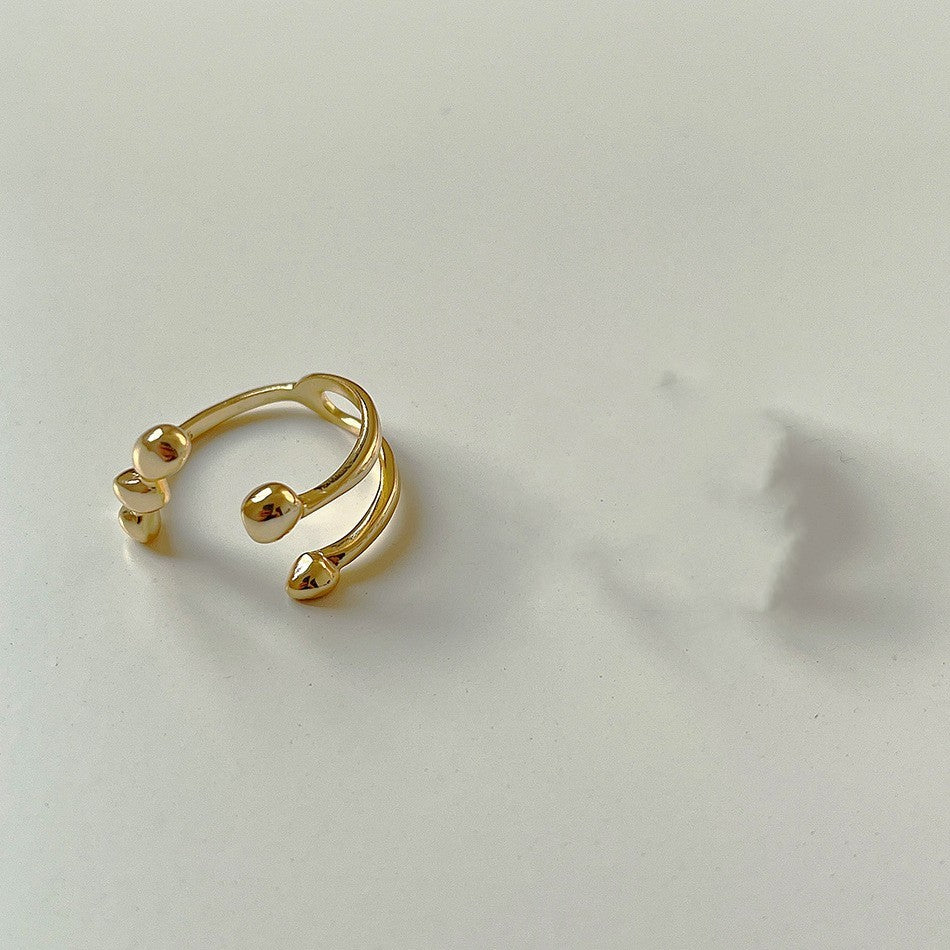 Anillo de plata de ley S925 de forma irregular