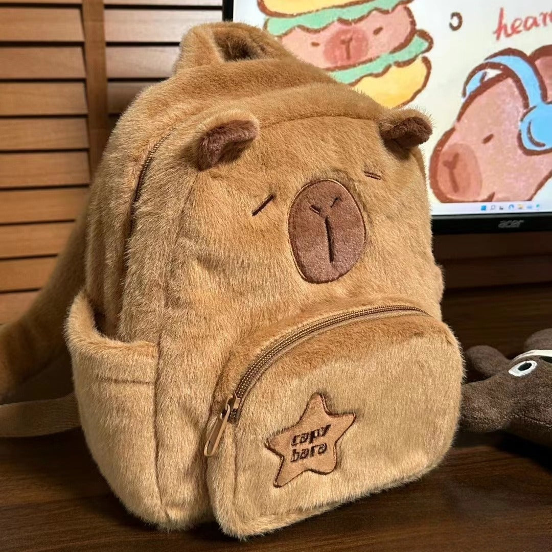 Capybara peluche grande capacité mignon petit sac à dos