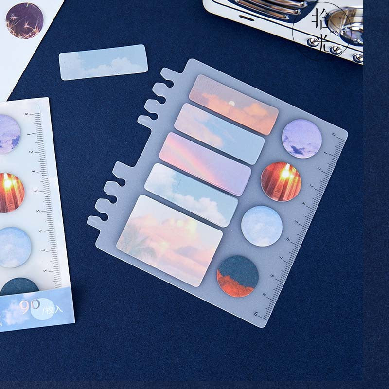 Autocollant d'index de note autocollante de marque de plaque inférieure en PP