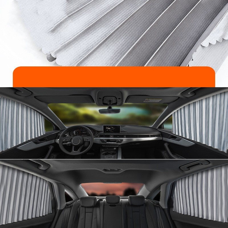Cortina solar retráctil automática con aislamiento térmico y protector solar