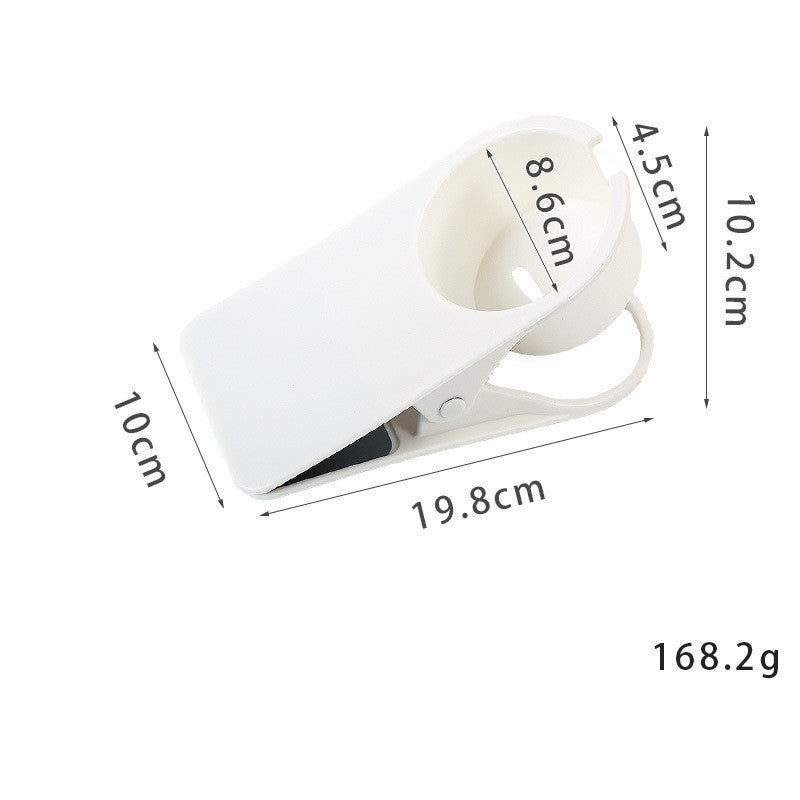 Portavasos de escritorio de plástico grande multiusos, estante de almacenamiento junto a la mesa, organizador de mesa de escritorio para botellas