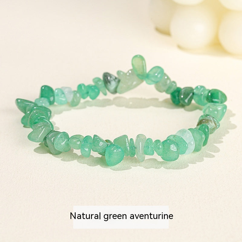 Natural Crystal Gravel Agate Aventurine Irregular Bracelet