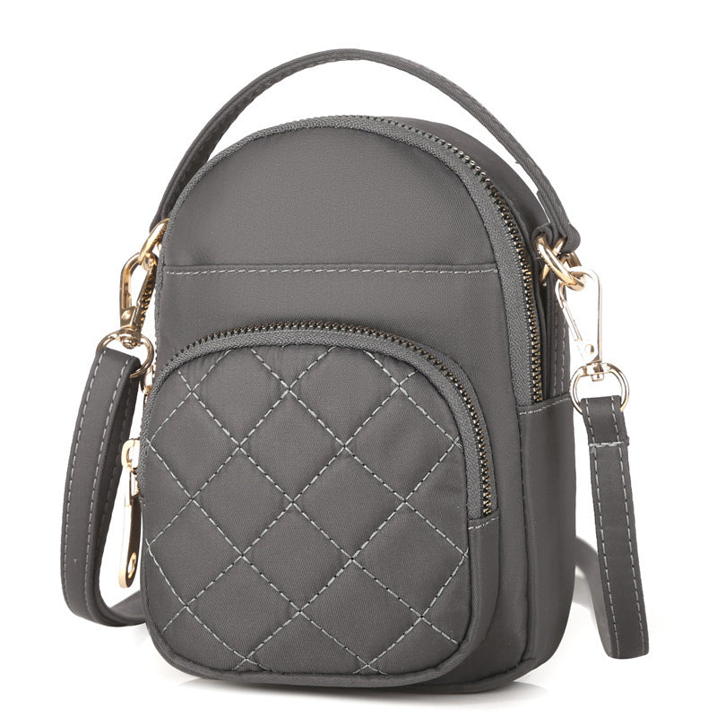 Sac à bandoulière à carreaux diamant, sac à dos léger en Nylon à la mode, sac en tissu