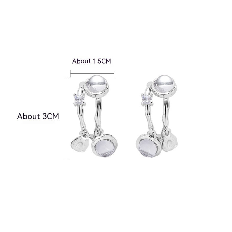 Original Transparent Egg Surface Long Earrings For Women