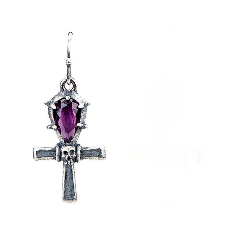 S925 Sterling Silver Anka Life Cross Earrings