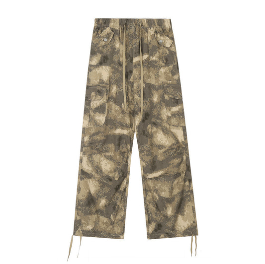Camouflage Fashion Straight-leg Trousers Male
