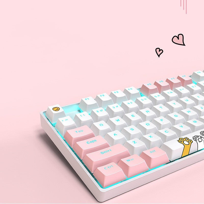 Clavier mécanique portatif d'axe vert d'effet de lumière de rvb de 87 touches