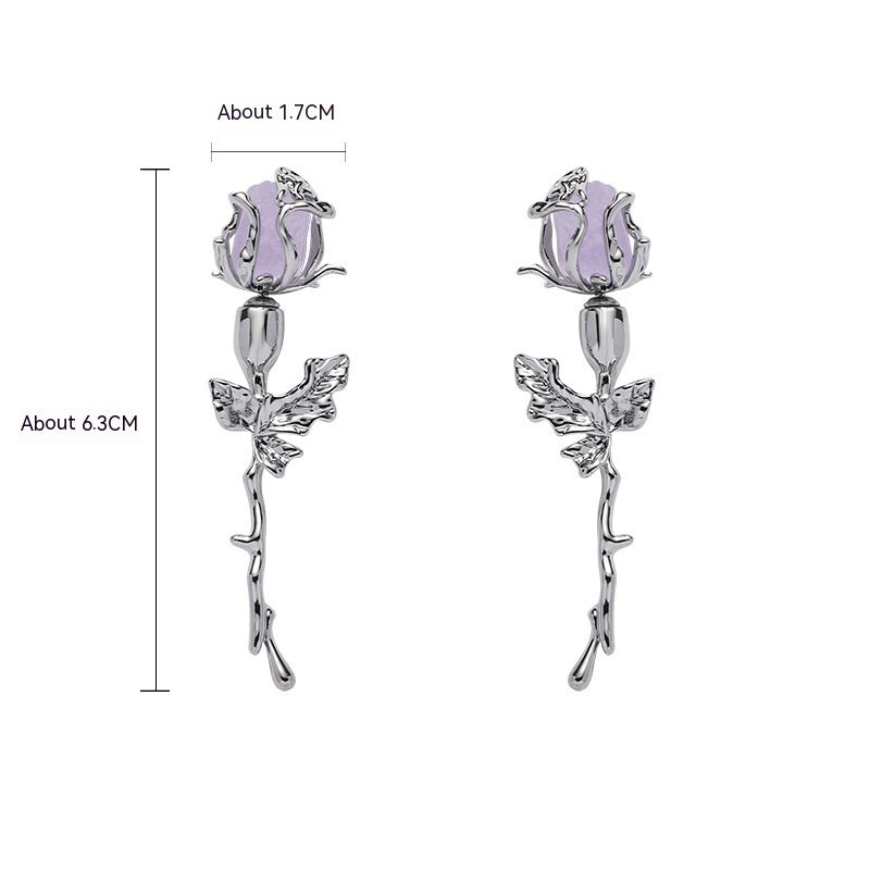 Pendientes originales de la serie Metal Rose