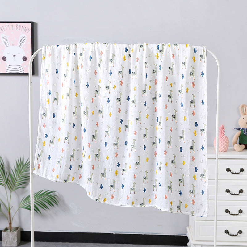 Serviette de bain en gaze double couche 110*120, serviette pour bébé