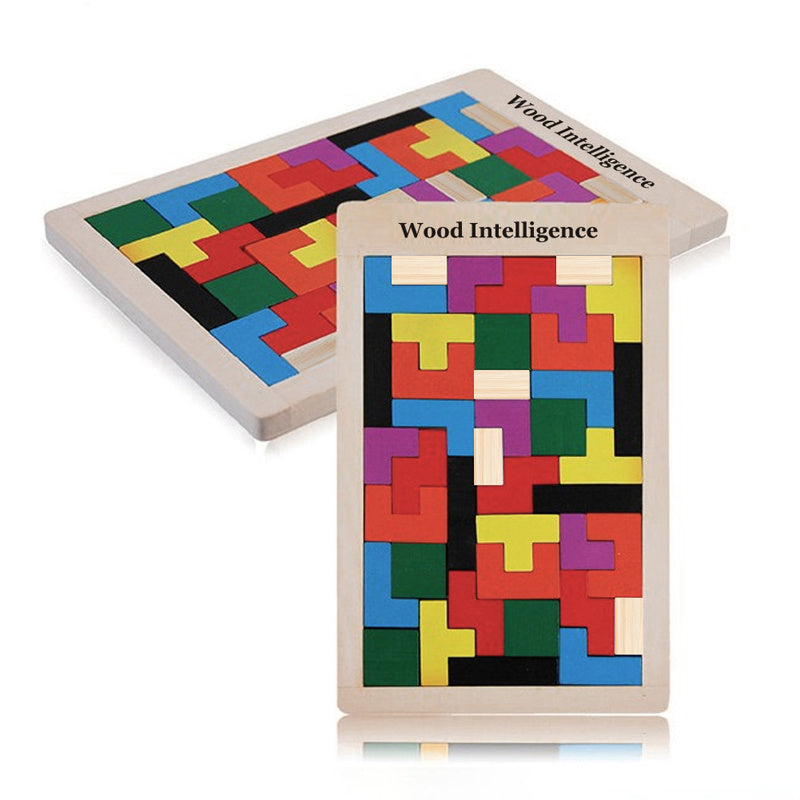 Jouet Tangram multicolore en bois