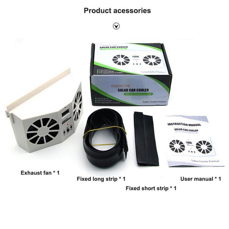 Voiture solaire de ventilateur d'échappement de voiture de ventilateur d'échappement solaire de la voiture 2W avec l'artefact de refroidissement solaire
