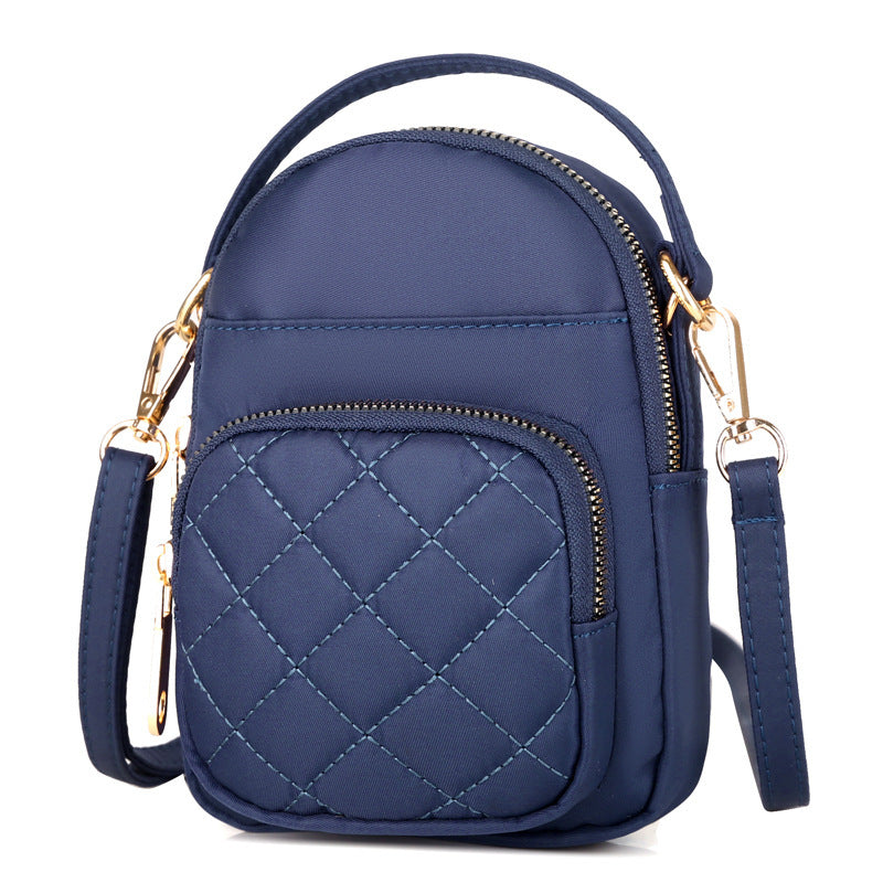 Sac à bandoulière à carreaux diamant, sac à dos léger en Nylon à la mode, sac en tissu