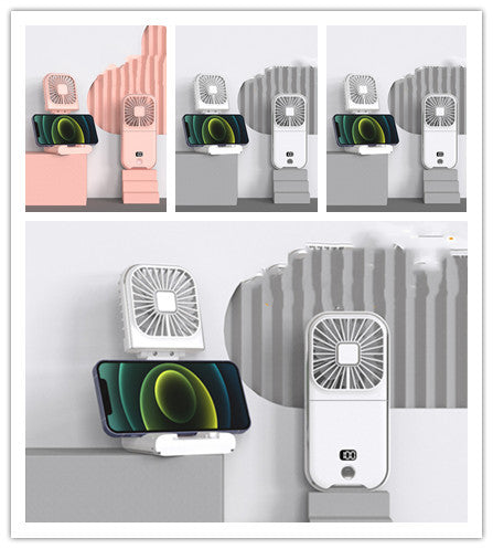 Ventilador pequeño portátil plegable con pantalla digital
