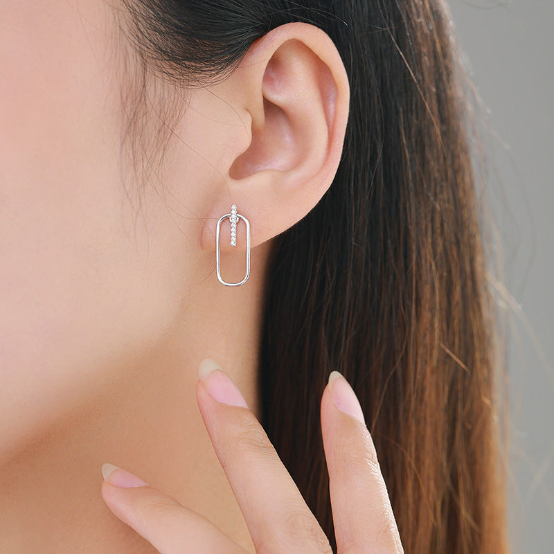 Boucles d'oreilles de luxe légères pour femmes, célébrités d'internet Ins, assorties avec tout