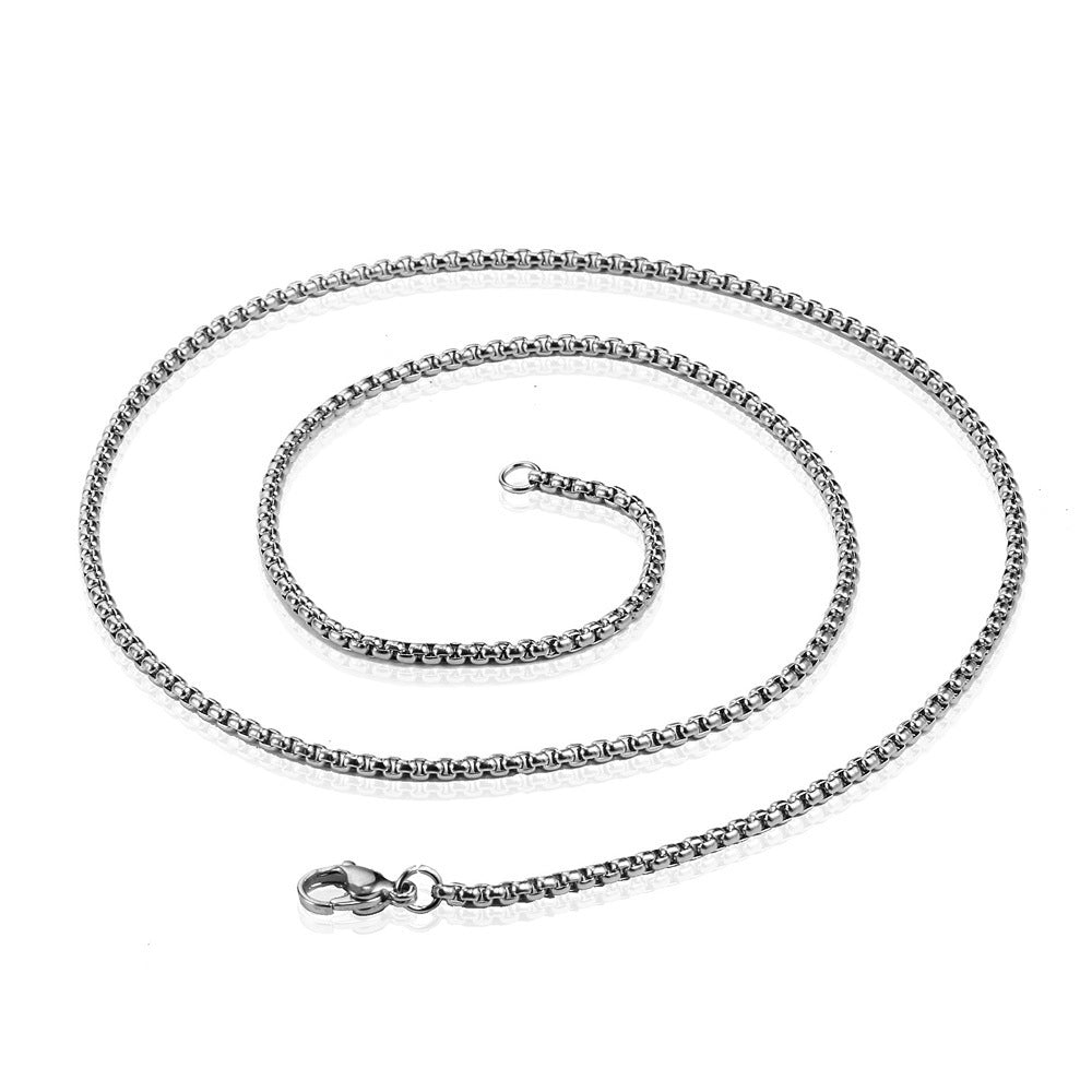 Collier en acier inoxydable simple et polyvalent