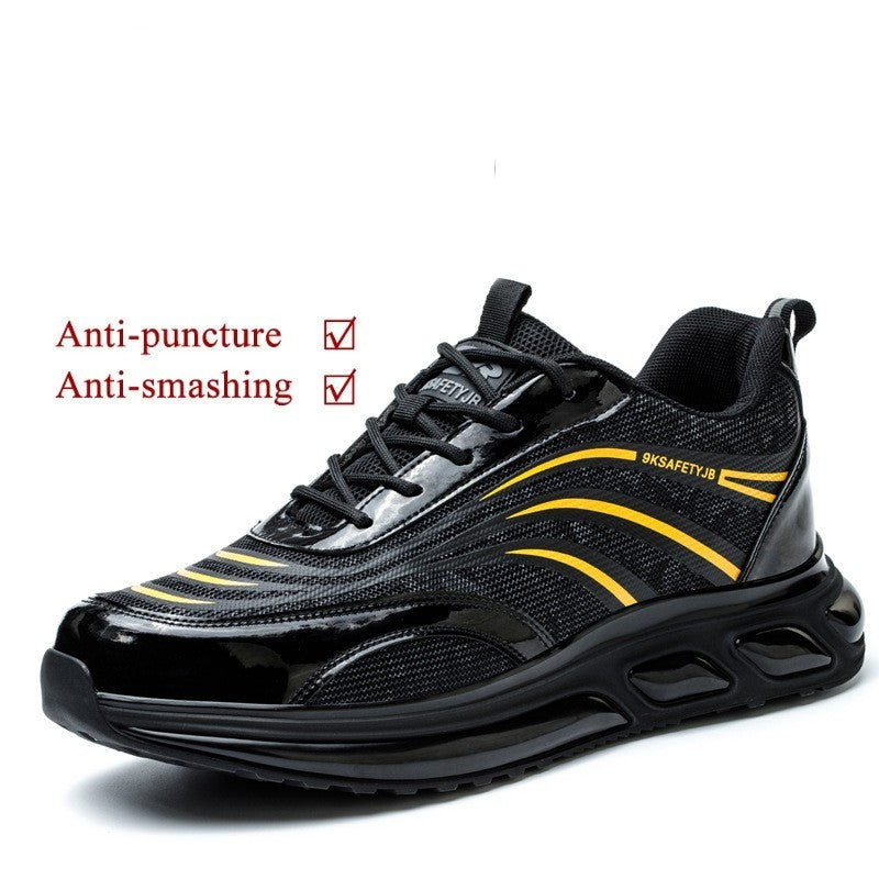 Chaussures superbes de protection du travail en cuir de fibre avec l'anti fonction fracassante