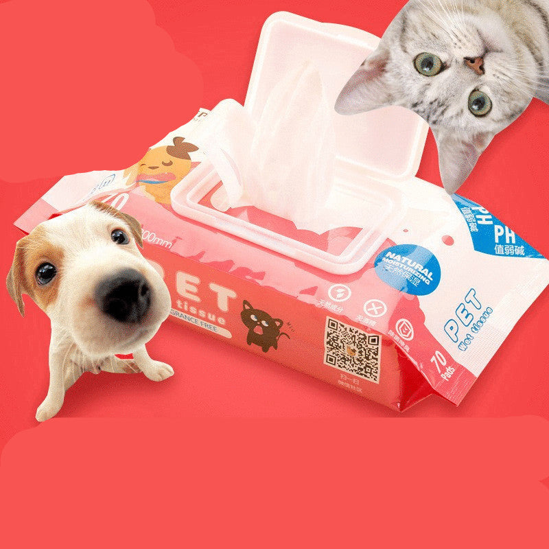 Lingettes humides pour animaux