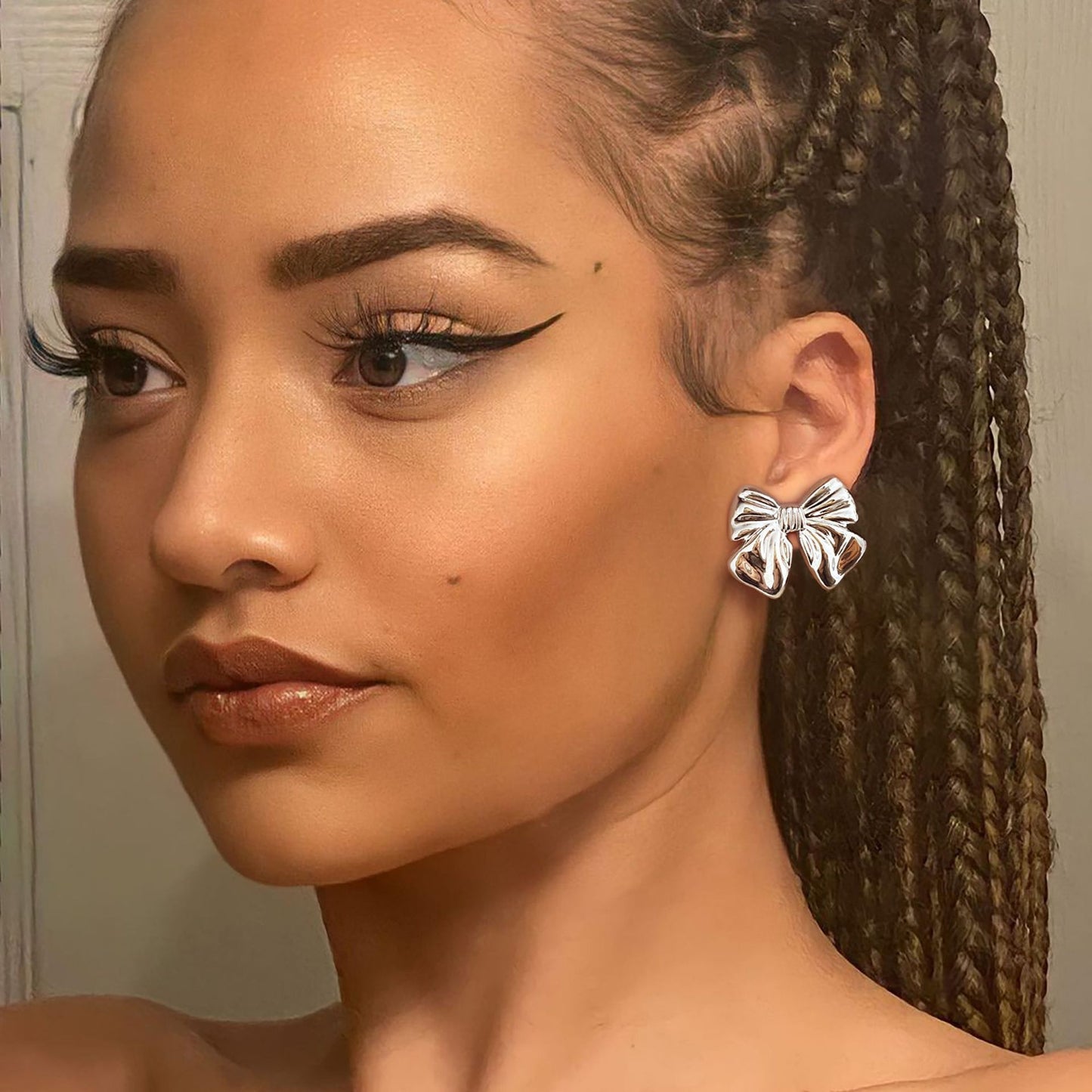 Cuivre chaud 18K de boucles d'oreilles d'arc de style européen et américain