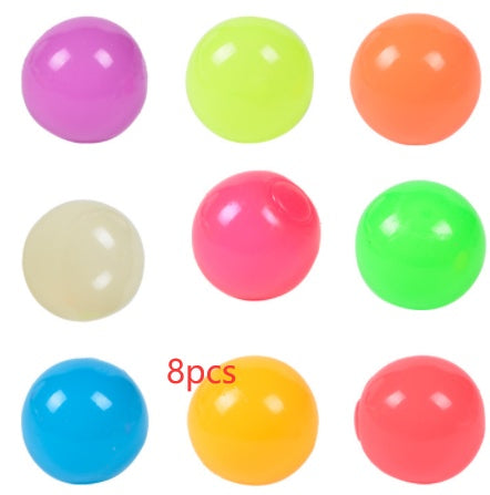 Bolas adhesivas luminosas, juguetes pegajosos para pared, juegos de fiesta en casa que brillan en la oscuridad, juguetes novedosos, juguete para apretar de descompresión