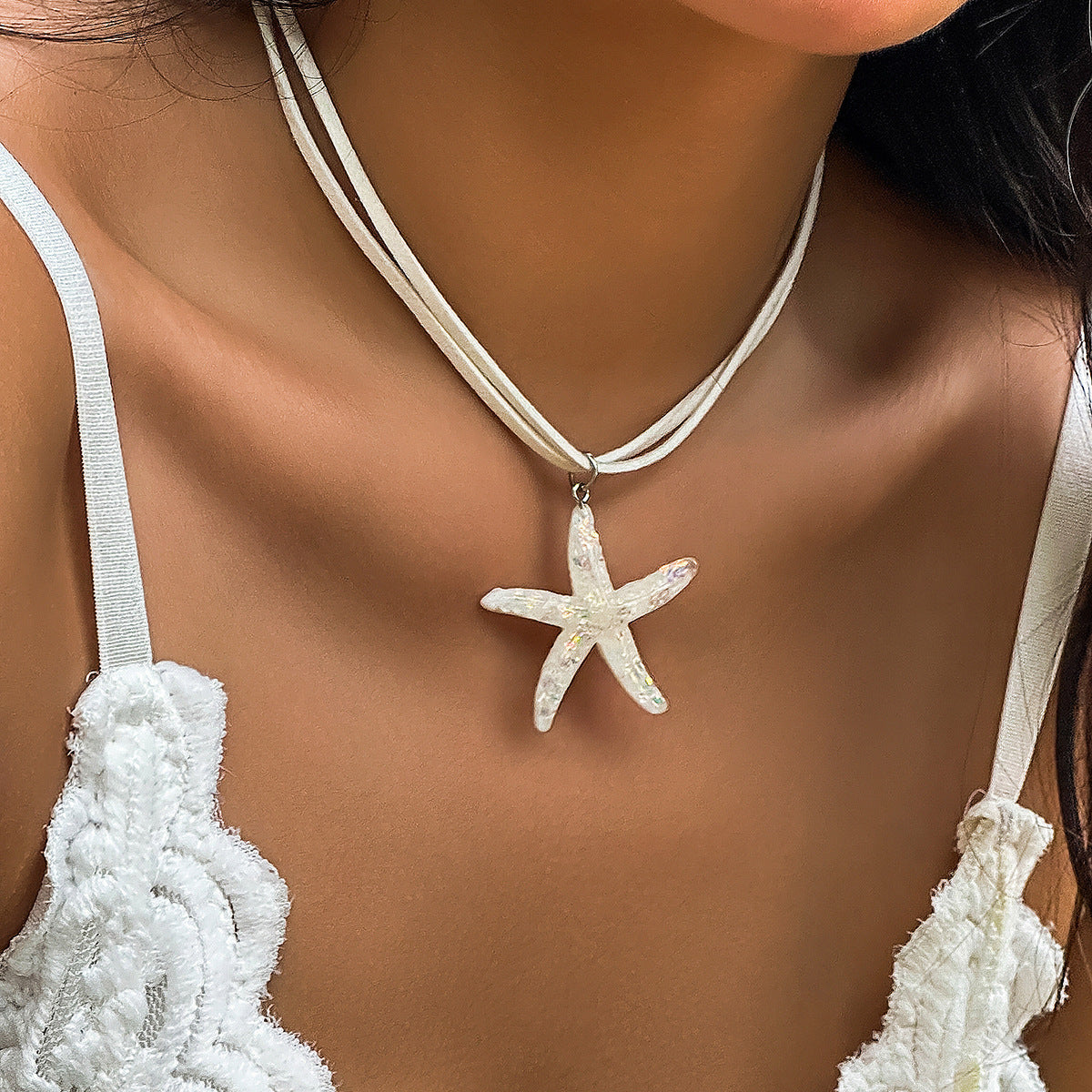 Women's Personalized Alloy Starfish Tassel Necklace